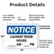 Signmission Laundry Room Hours _ Am - _ Pm, 14 in W x Rectangle, Plastic OS-2PACK-NS-P-1014-L-13977 - alternate 6